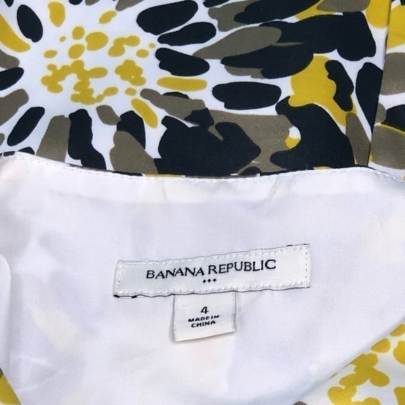 BANANA REPUBLIC YELLOW FLORAL WRAP DRESS - Picture 6 of 10